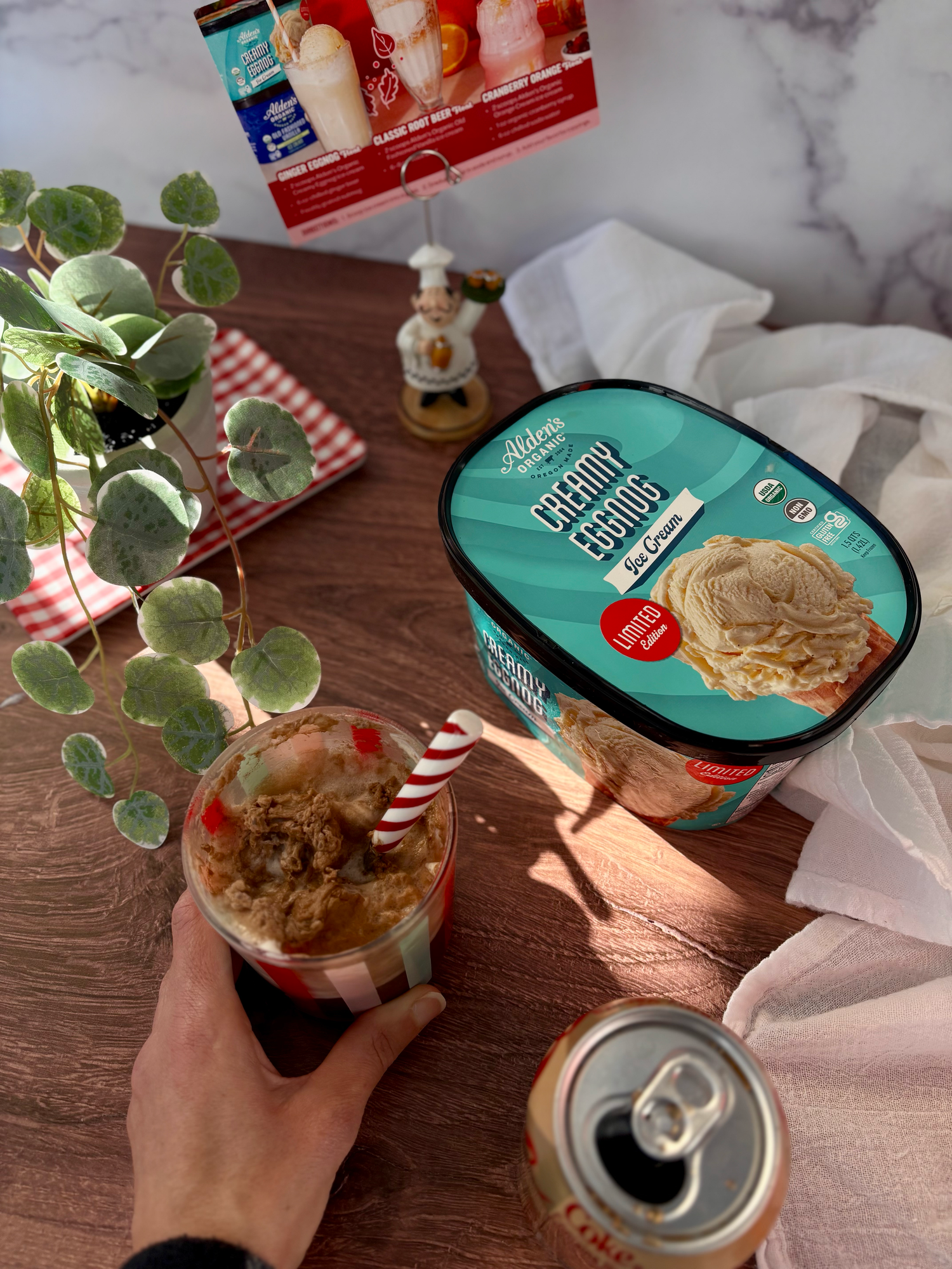 Alden's Organic Eggnog ice cream