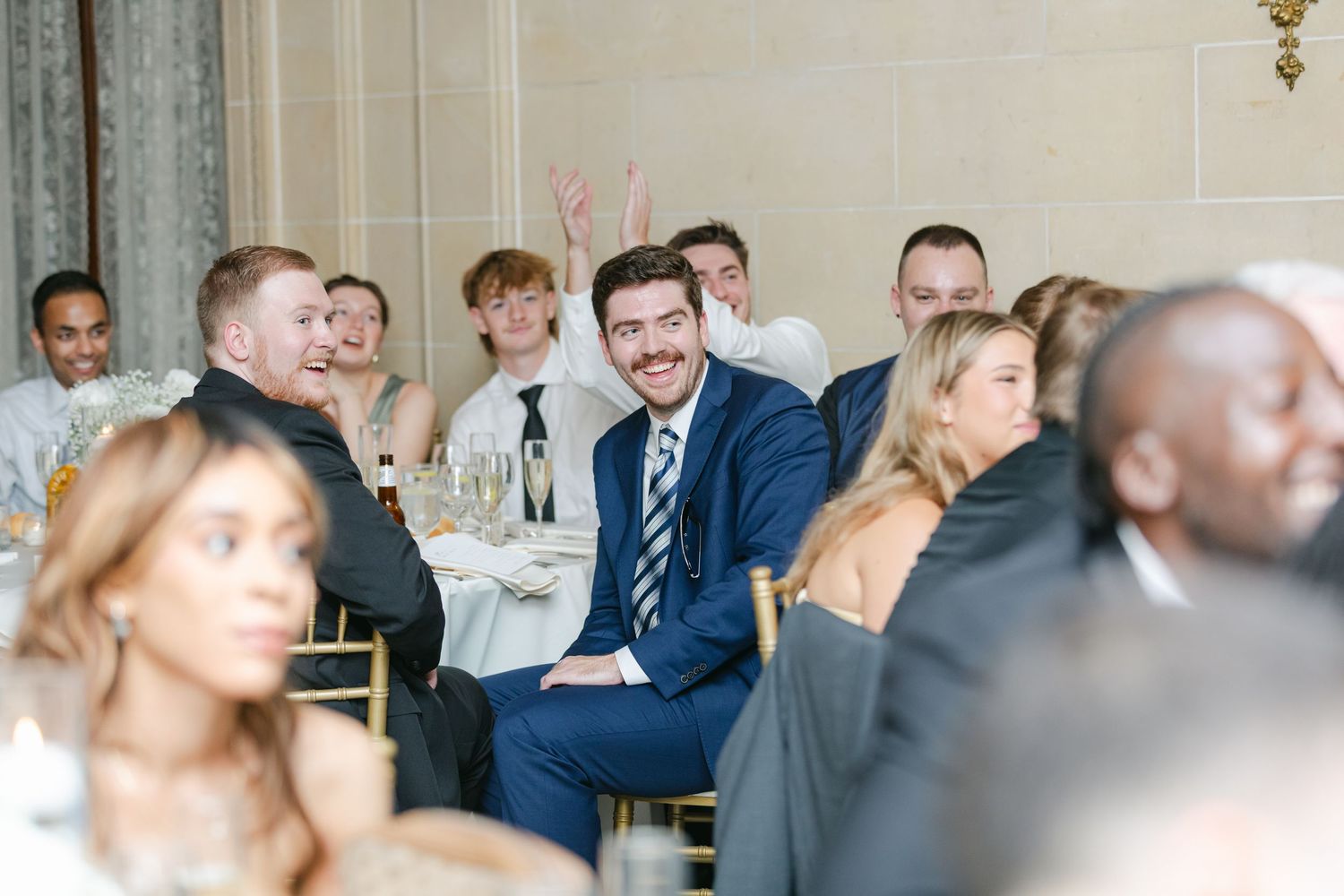 The Armour House Wedding in Lake Forest, IL - Reception Speeches Guest Reactions