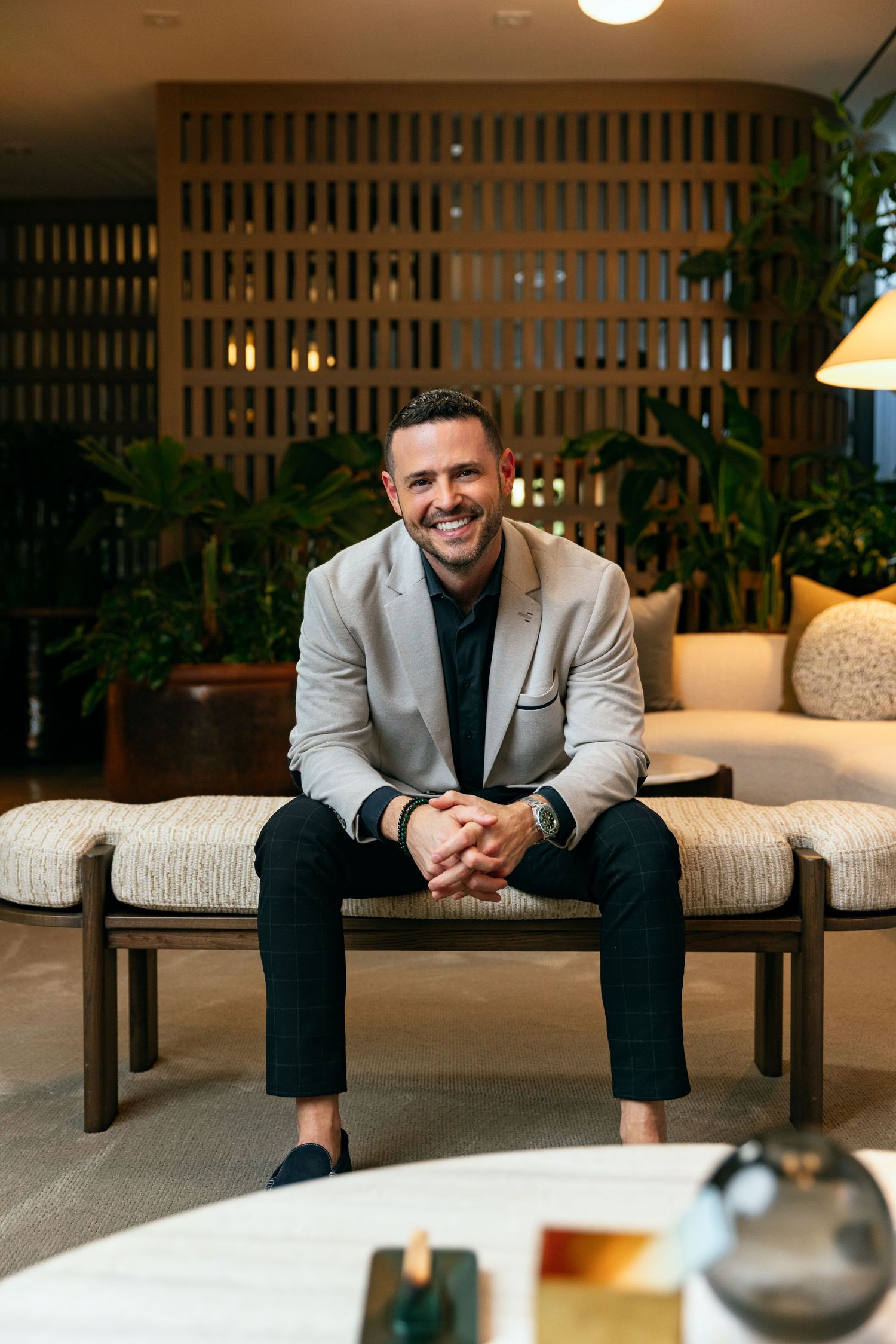 High-end personal branding photography for South Florida executives and entrepreneurs, captured in a refined luxury environment.