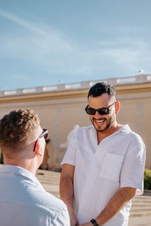LGBTQ+ engagement portraits in Montjuïc Barcelona