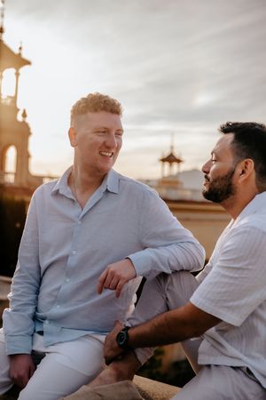 Surprise proposal in Montjuïc for gay couple visiting Barcelona
