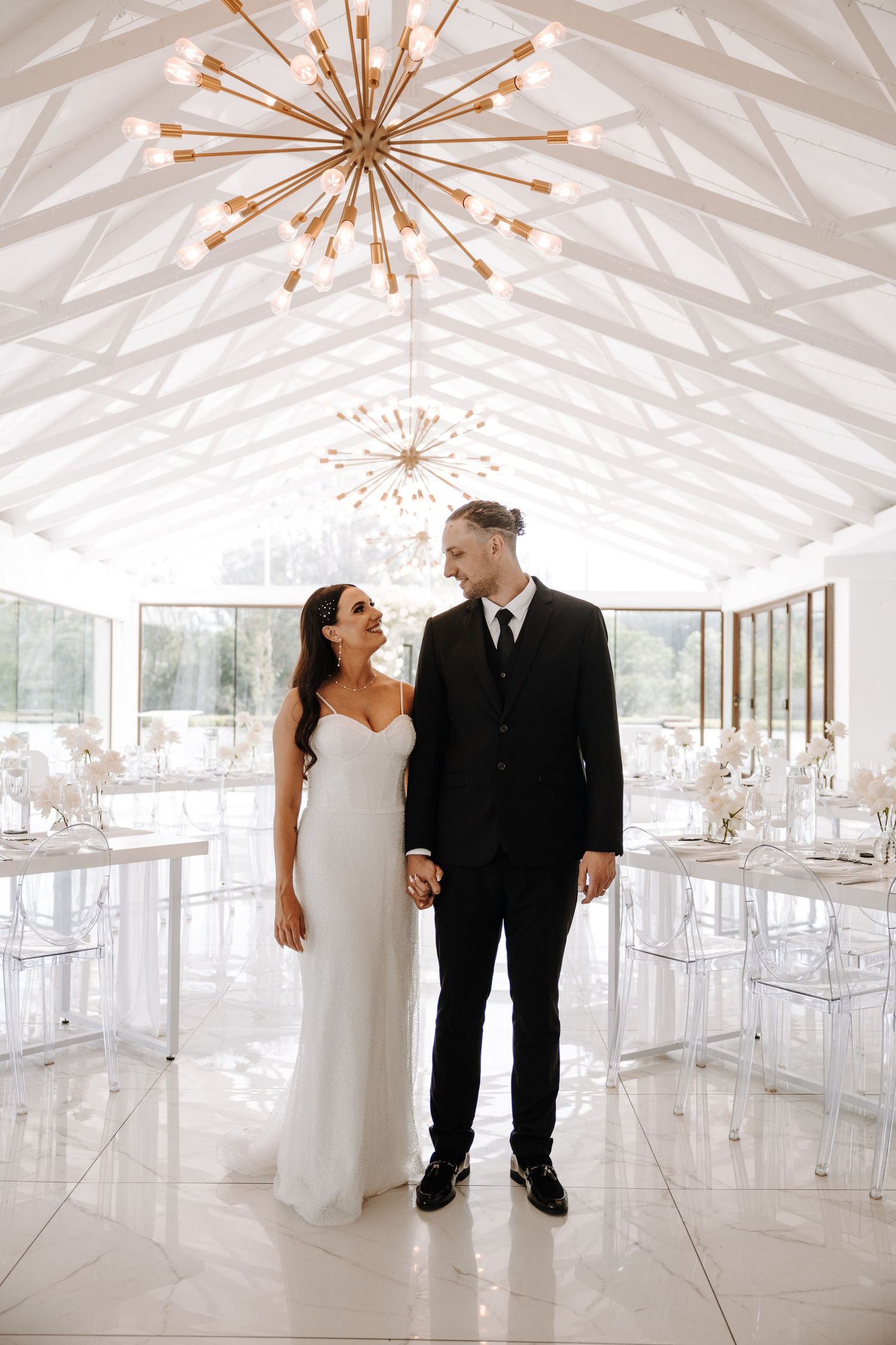 The Lakeside Wedding venue bride and groom