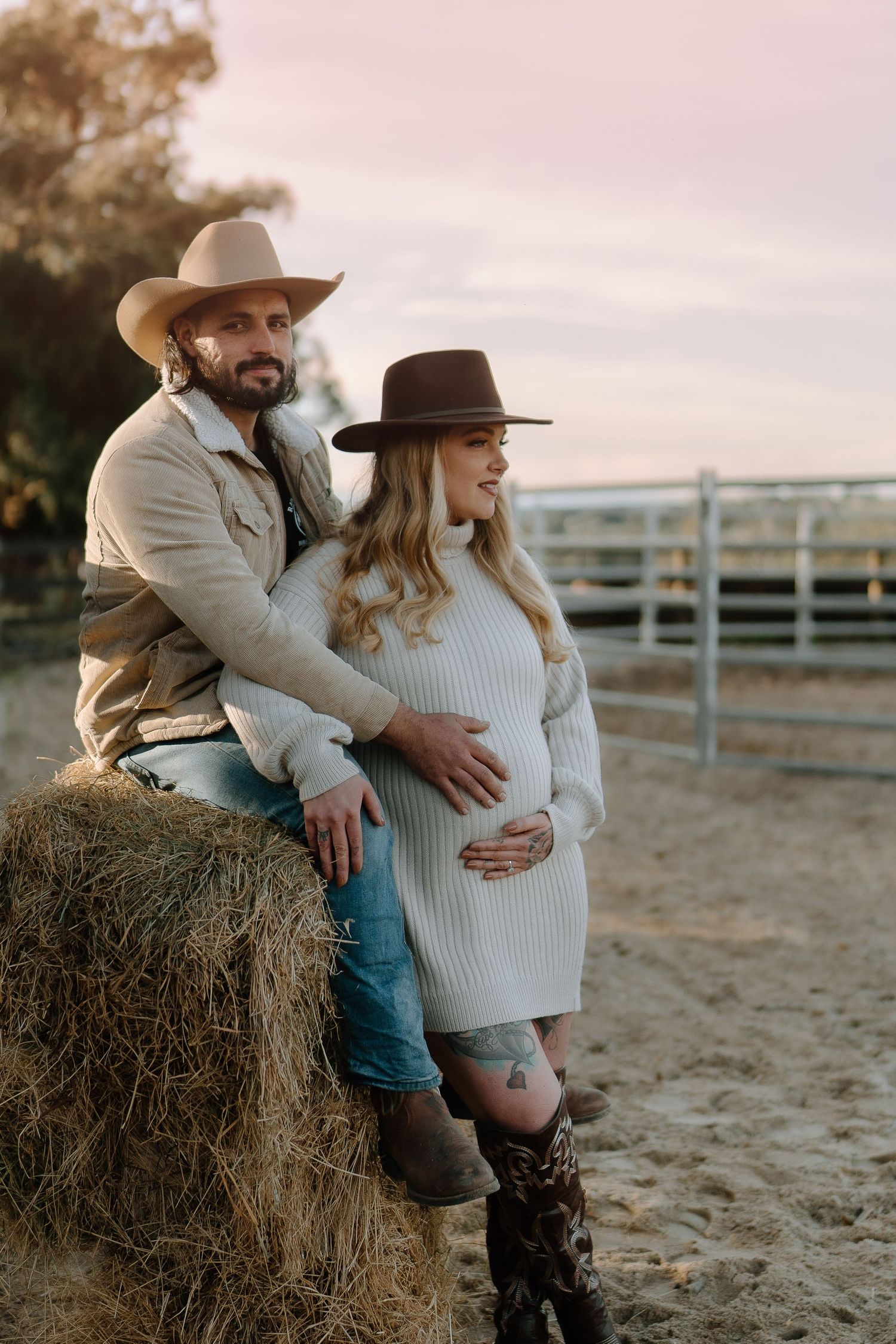Maternity session, Hazelwood North, Latrobe Valley, Gippsland. Cowboy theme.