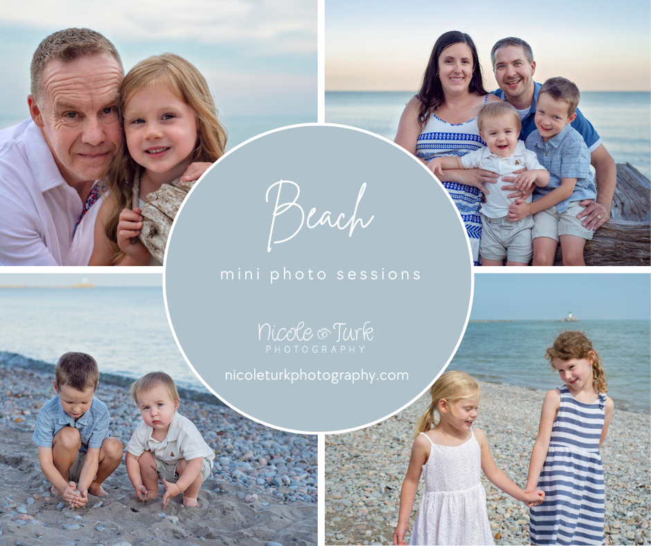 Happy family of four on the beach,Close up of  Dad and daughter, 2 boys crouched playing on beach, sisters holding hands
