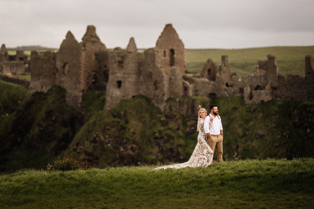 dunluce castle northern ireland elopement couple photographer elope