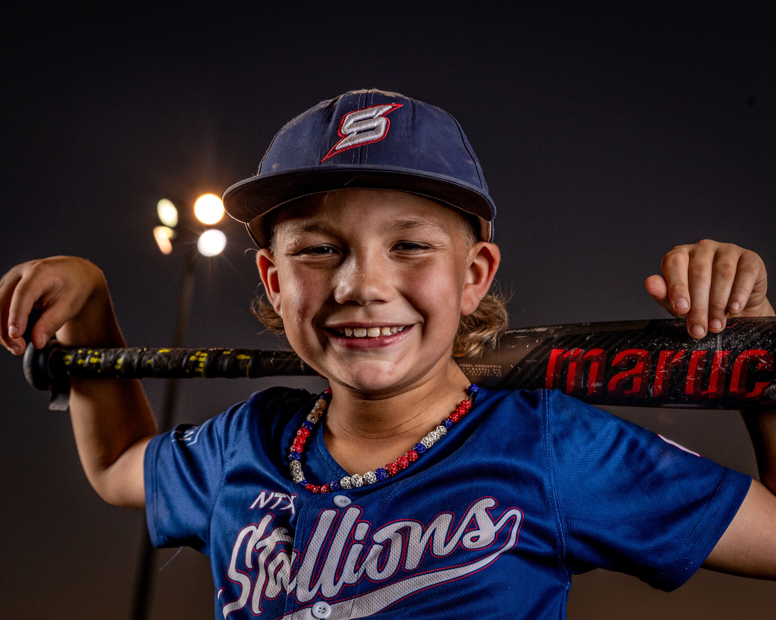 Drew Arnold Photography Youth baseball portrait at sunset