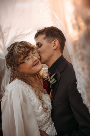 Intimate styles close-up of a couple's connection, captured by Branson wedding photographer L.Ballenger Photography.