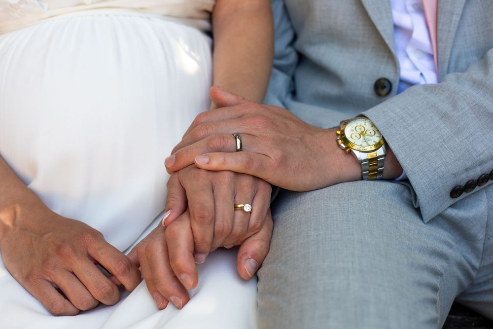 Close up of wedding rings