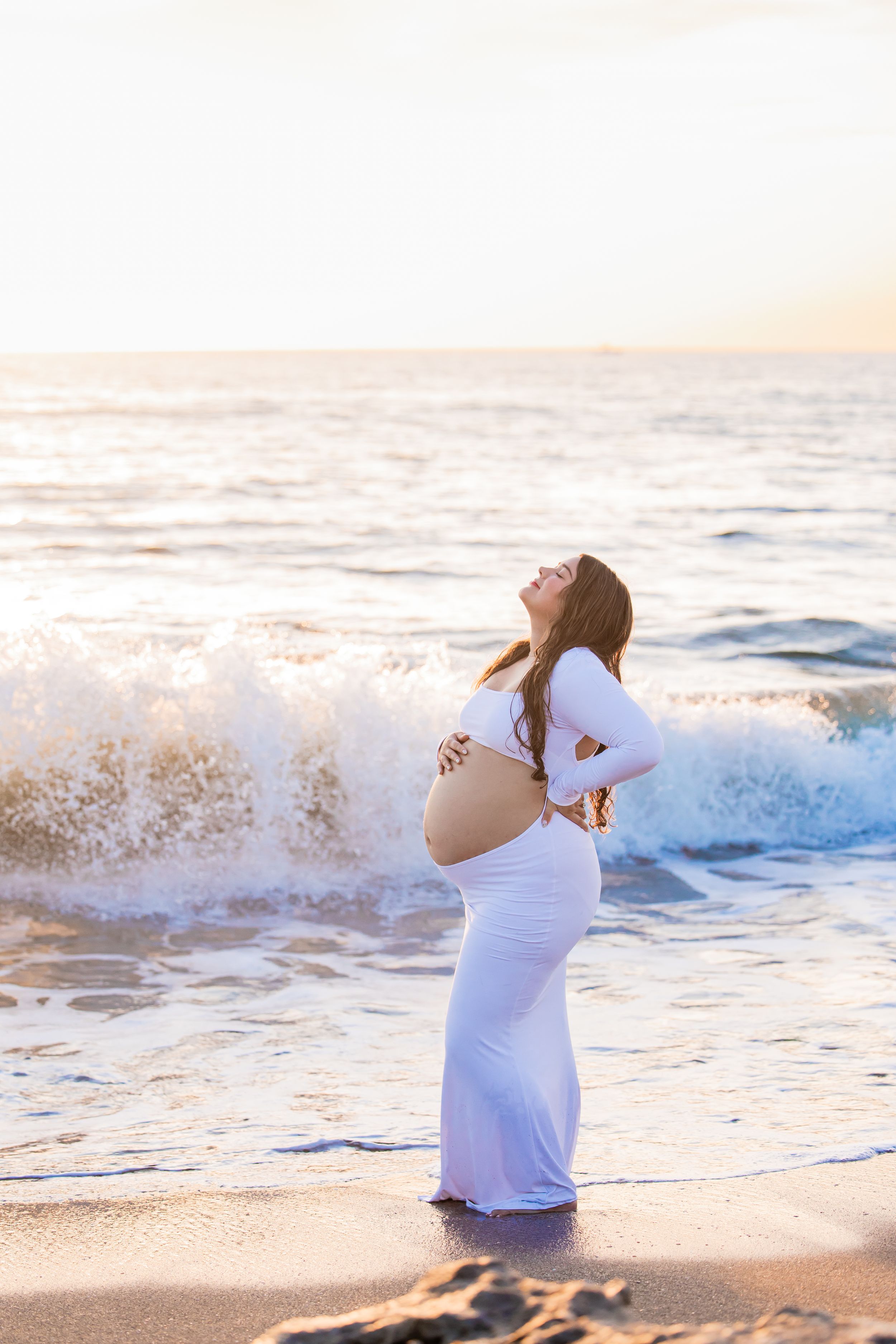 Beautiful mother at Stuart beach