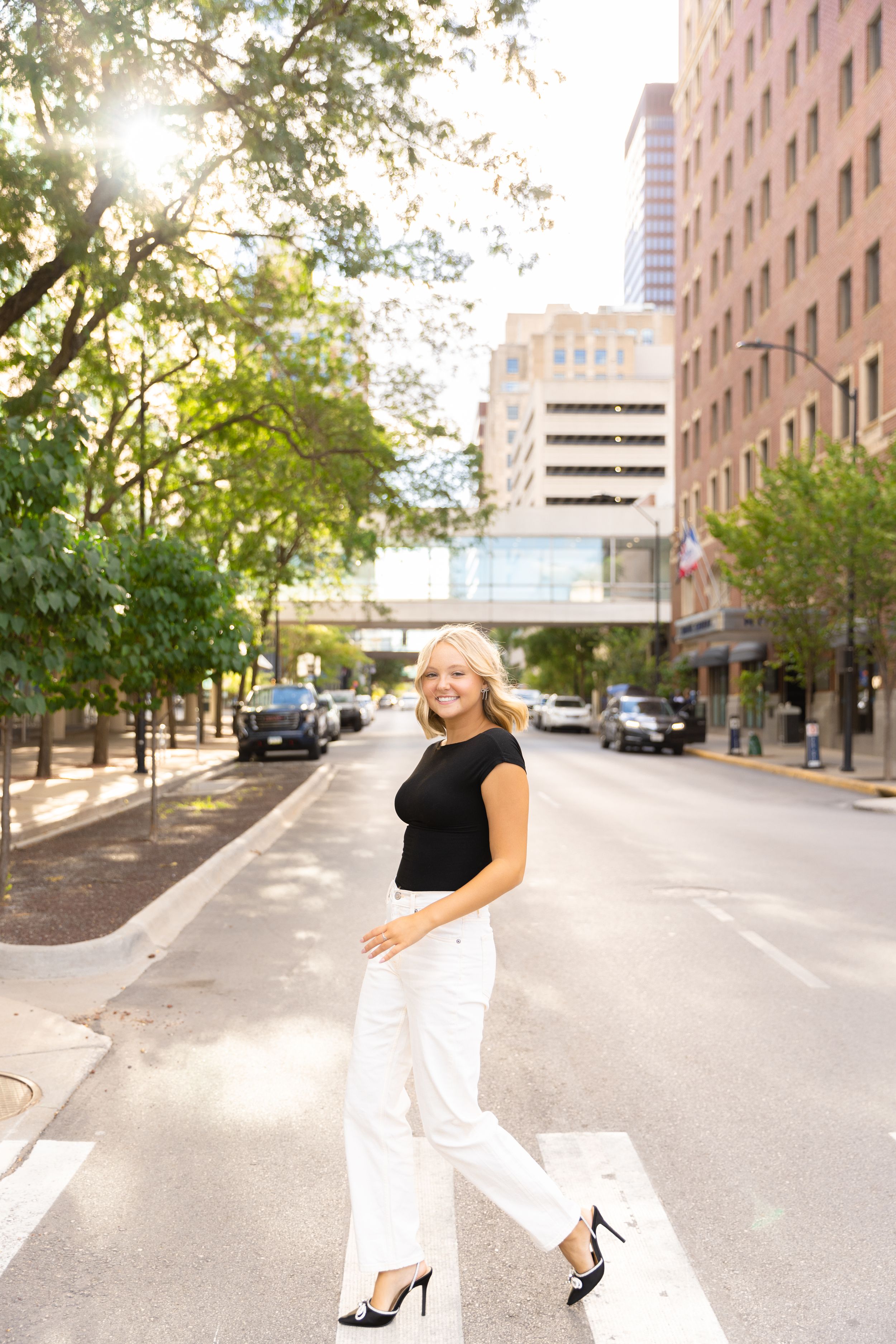 Senior Photos in downtown Des Moines, Iowa.