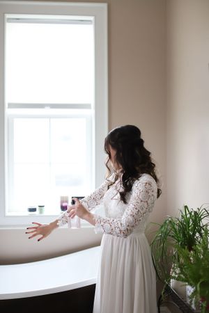 bride getting ready details clean