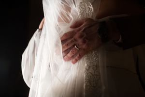 bride and groom detail shot