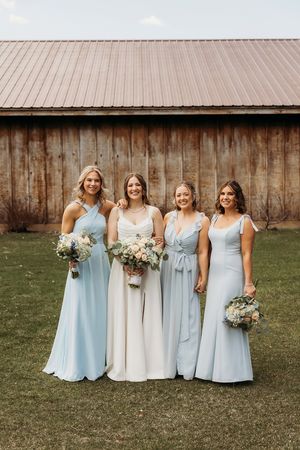 Bride and bridesmaids