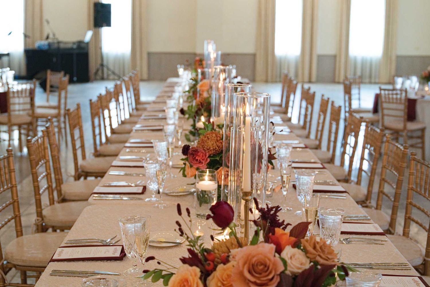 Elegant wedding reception table at The Westin Great Southern Columbus Wedding Venue