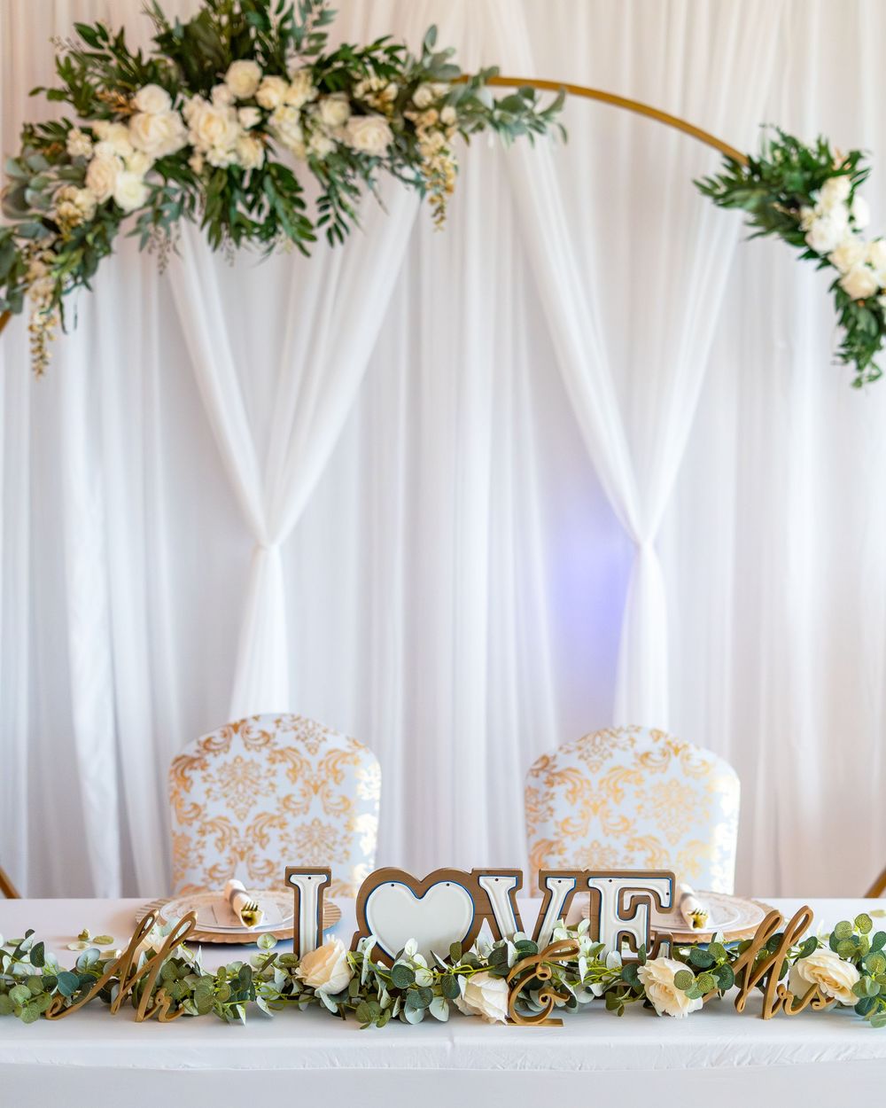 Viva Ballroom wedding venue in Palm Coast, Florida. Indoor wedding reception photography.