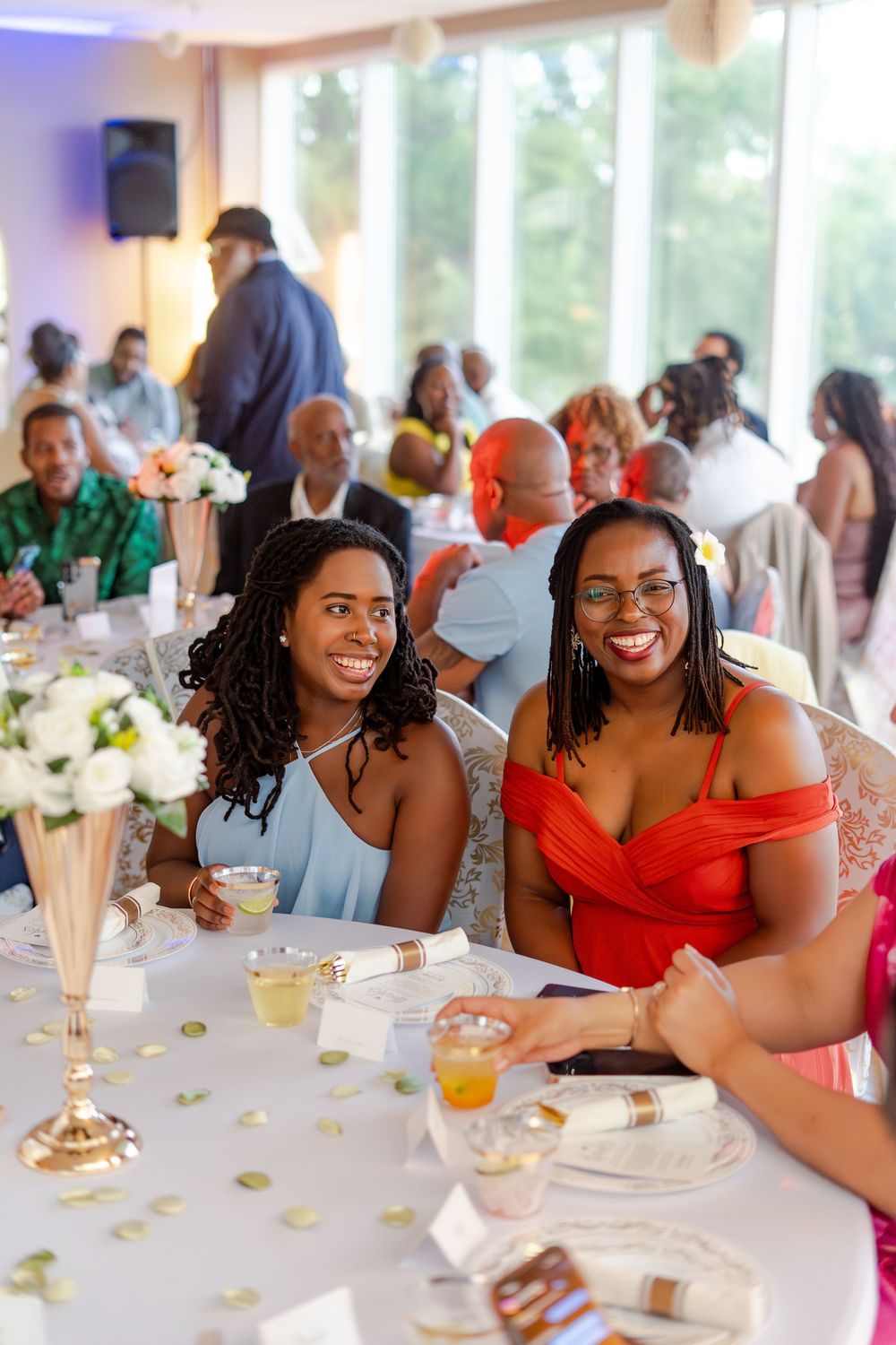 Viva Ballroom wedding venue in Palm Coast, Florida. Indoor wedding reception photography.
