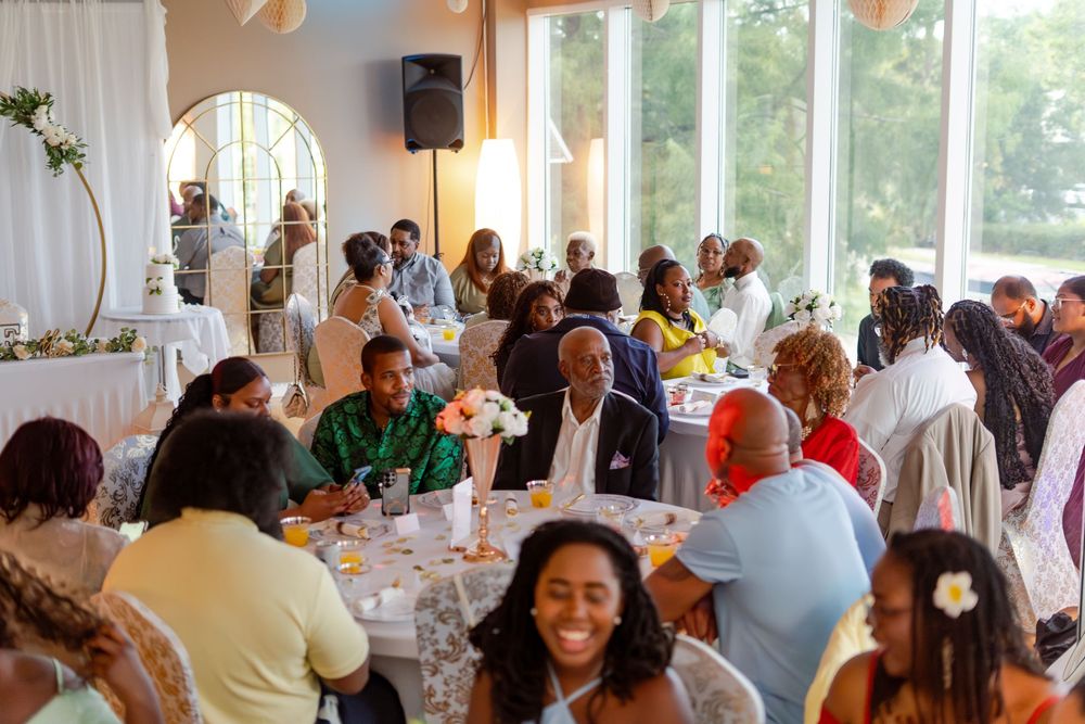 Viva Ballroom wedding venue in Palm Coast, Florida. Indoor wedding reception photography.