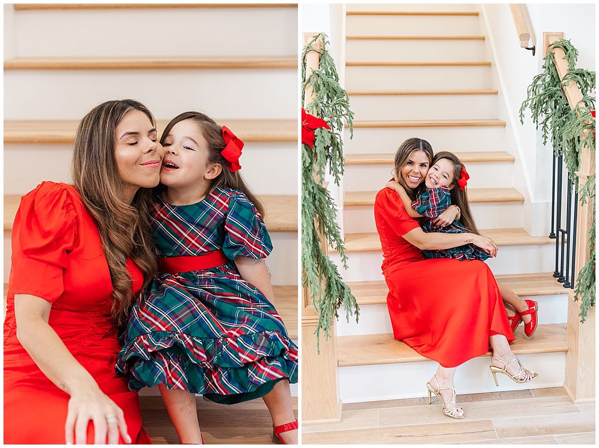 Smith family Christmas portrait during an in-home family photography session in Shreveport Louisiana