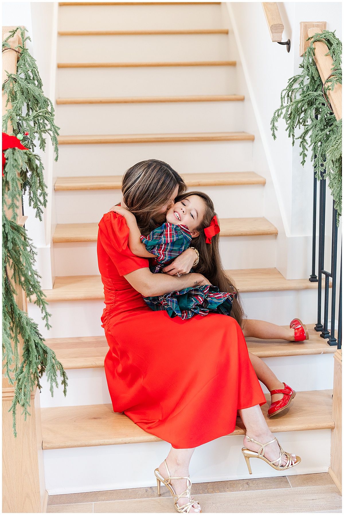 Smith family Christmas portrait during an in-home family photography session in Shreveport Louisiana