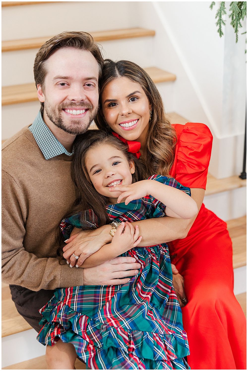 Smith family Christmas portrait during an in-home family photography session in Shreveport Louisiana