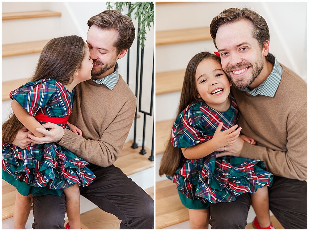 Smith family Christmas portrait during an in-home family photography session in Shreveport Louisiana