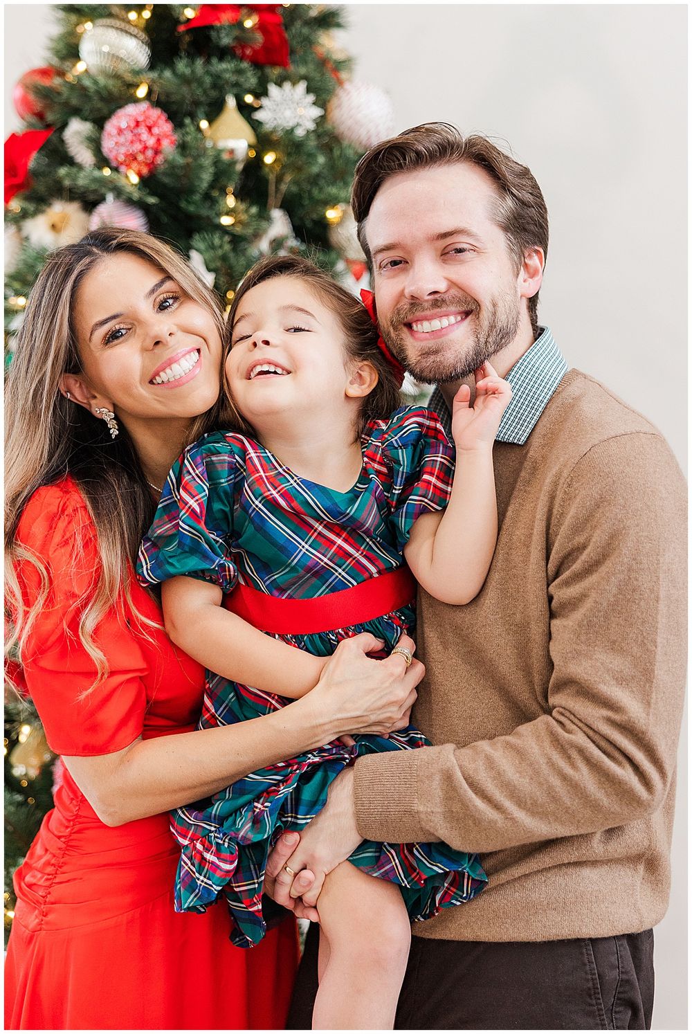 Smith family Christmas portrait during an in-home family photography session in Shreveport Louisiana