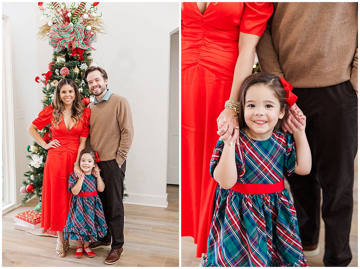 Smith family Christmas portrait during an in-home family photography session in Shreveport Louisiana