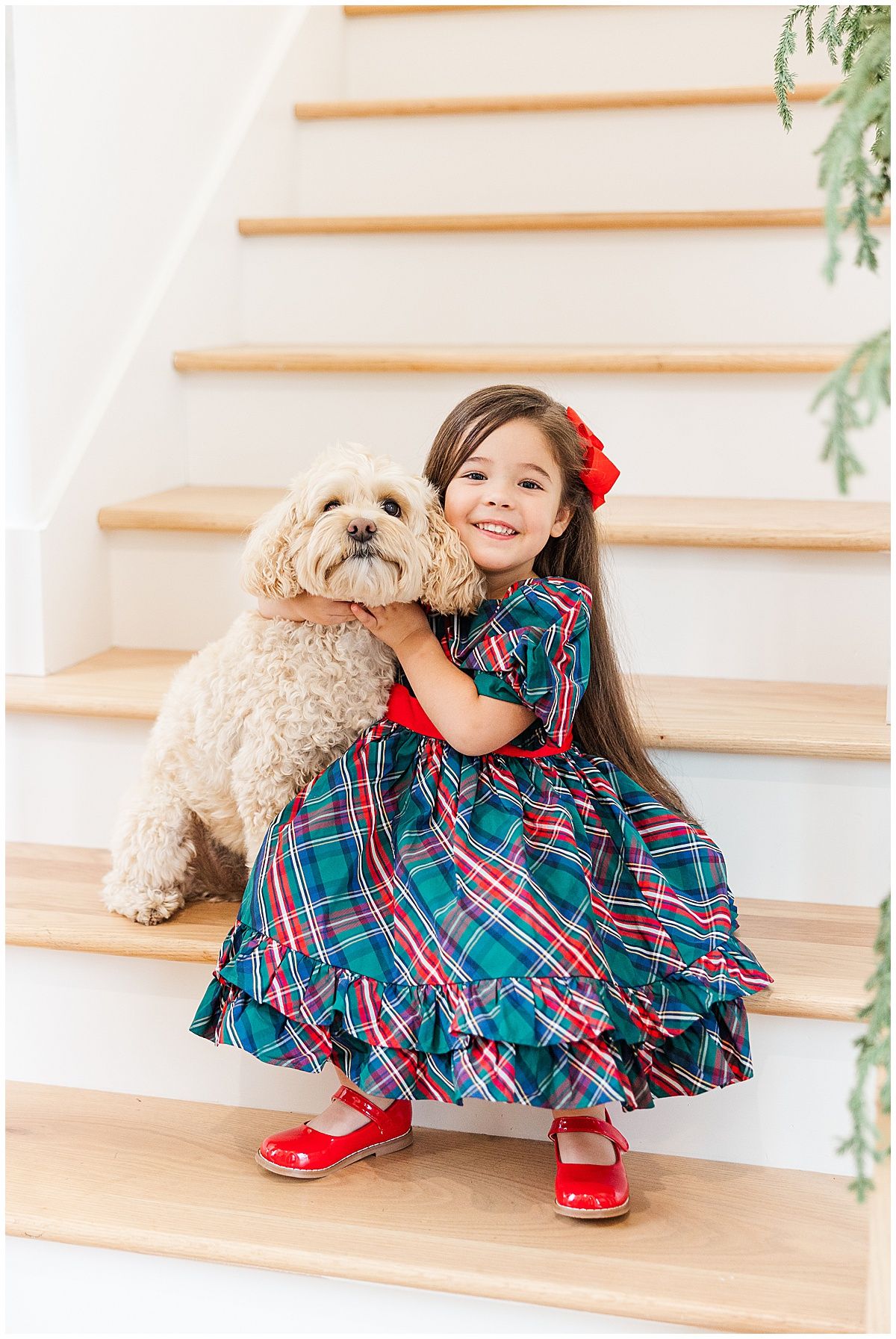 Smith family Christmas portrait during an in-home family photography session in Shreveport Louisiana