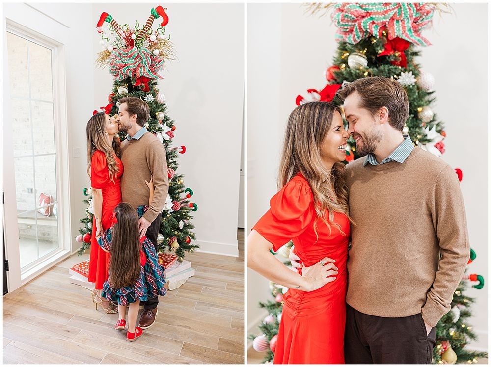 Smith family Christmas portrait during an in-home family photography session in Shreveport Louisiana