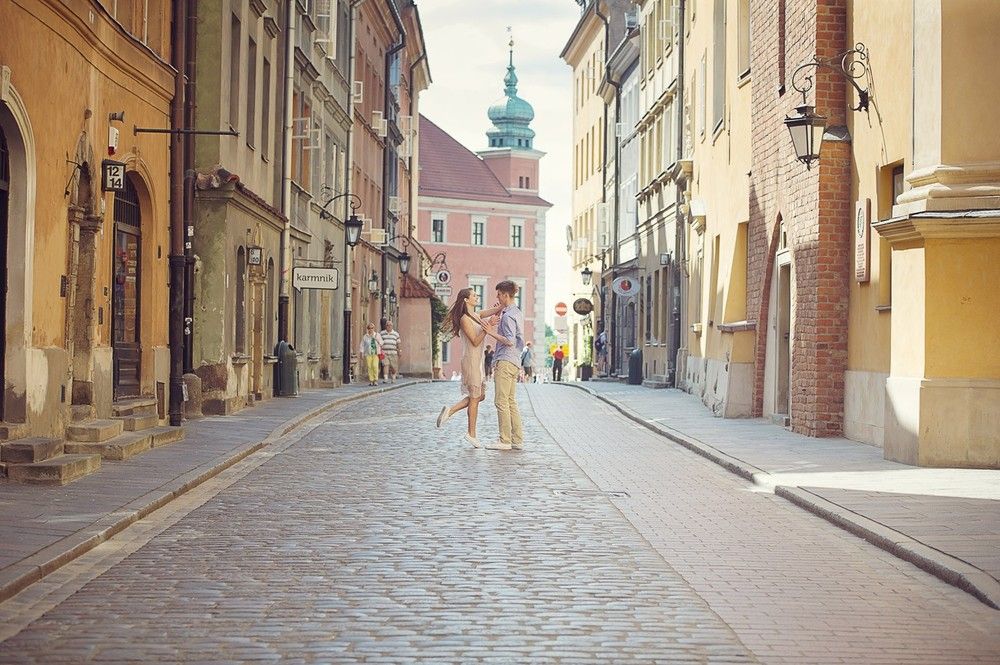 Destination engagement photography in a European city captured by Houston photographer