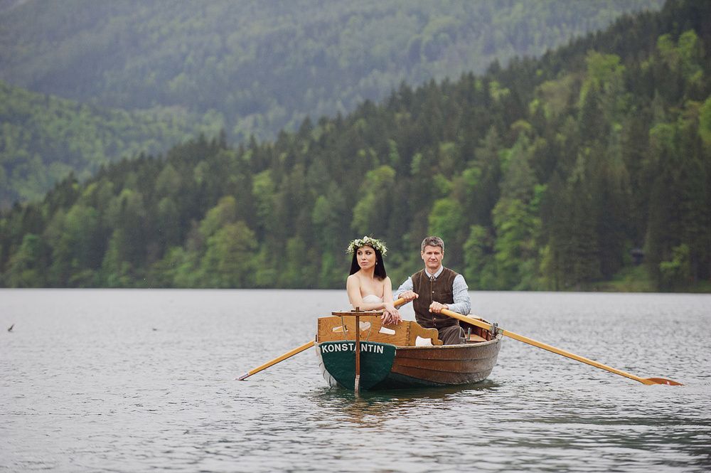 Destination couples photography on a mountain lake captured by Houston-based photographer