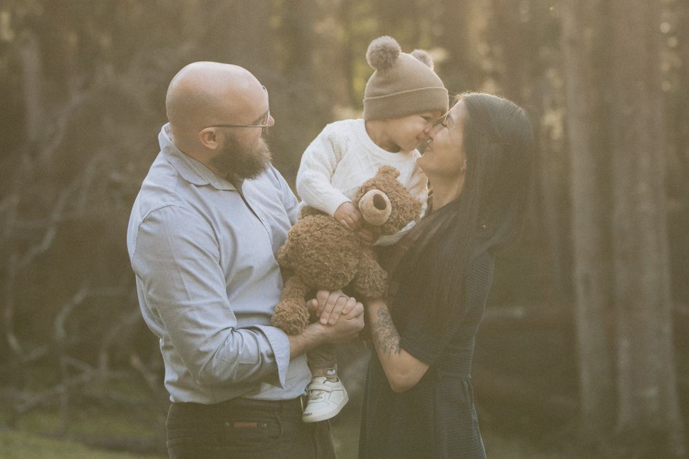 Forest and mountain family session, captured by Joss Jensen Photography on Kunanyi, Mount Wellington in Tasmania.