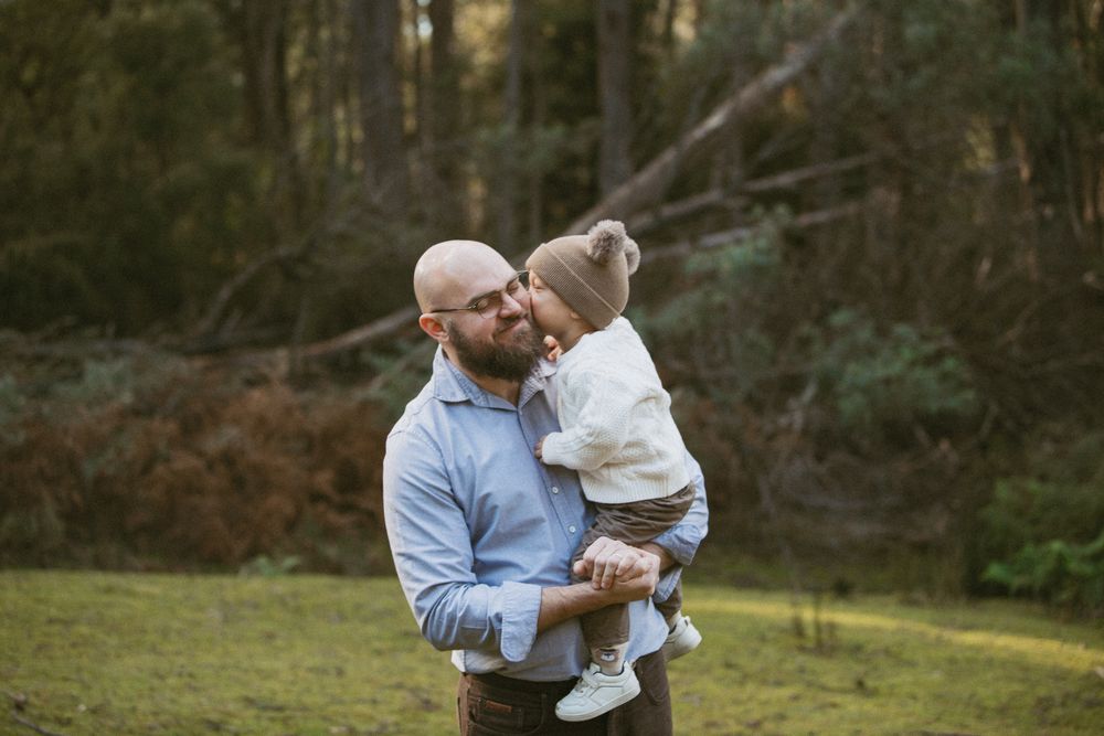 Forest and mountain family session, captured by Joss Jensen Photography on Kunanyi, Mount Wellington in Tasmania.