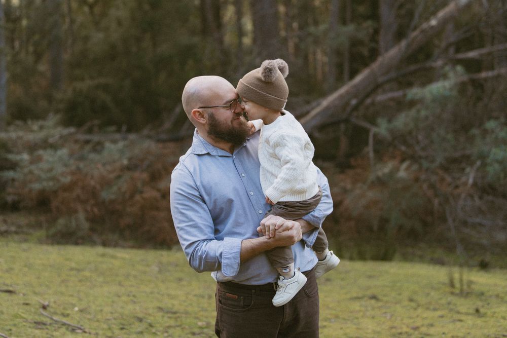 Forest and mountain family session, captured by Joss Jensen Photography on Kunanyi, Mount Wellington in Tasmania.