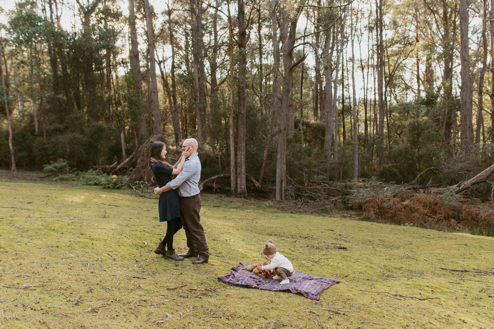 Forest and mountain family session, captured by Joss Jensen Photography on Kunanyi, Mount Wellington in Tasmania.
