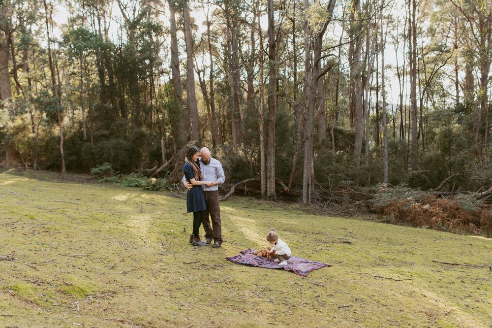 Forest and mountain family session, captured by Joss Jensen Photography on Kunanyi, Mount Wellington in Tasmania.