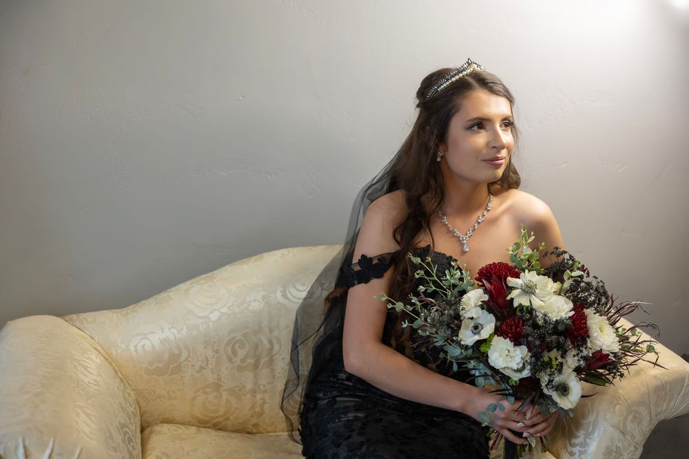final bridal look by the Vanity Beauty Castle Gardens Kuna Idaho ©Milestones Studios LLC