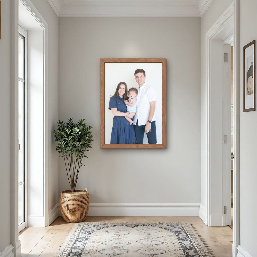 Hallway family wall art done by Ashley Poloha your new Houston family portraits