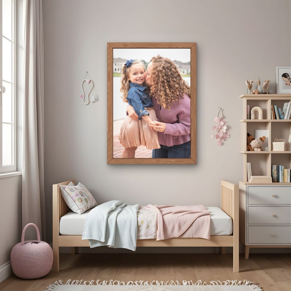 Mommy daughter photograph frame as artwork in the little girl's rooms  in River Oaks  Houston to boost self esteem and confidence.