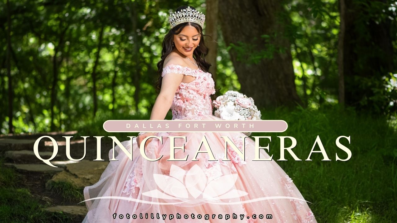 Dallas–Fort Worth quinceañera photography showcasing luxury portrait sessions, vibrant city locations, family traditions and Quince memories
