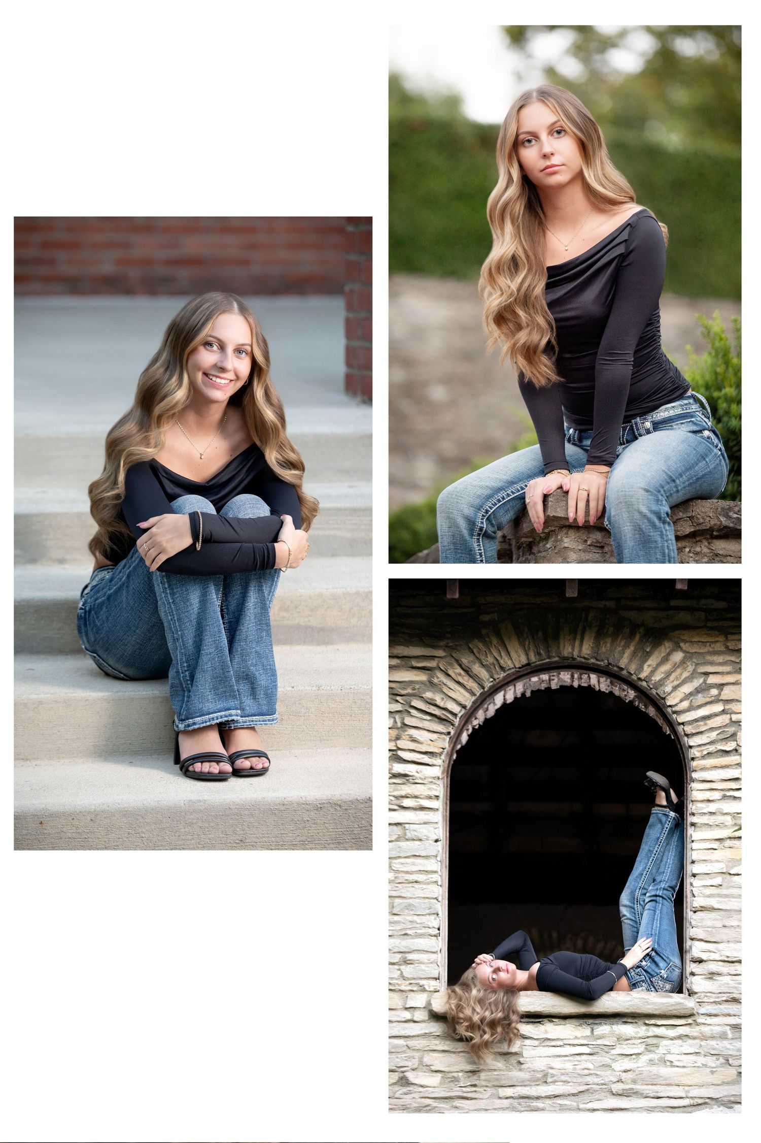 Pickerington Central senior photo session in Bexley, Ohio, at Jeffrey Mansion with stone steps, historic details, and modern senior style.