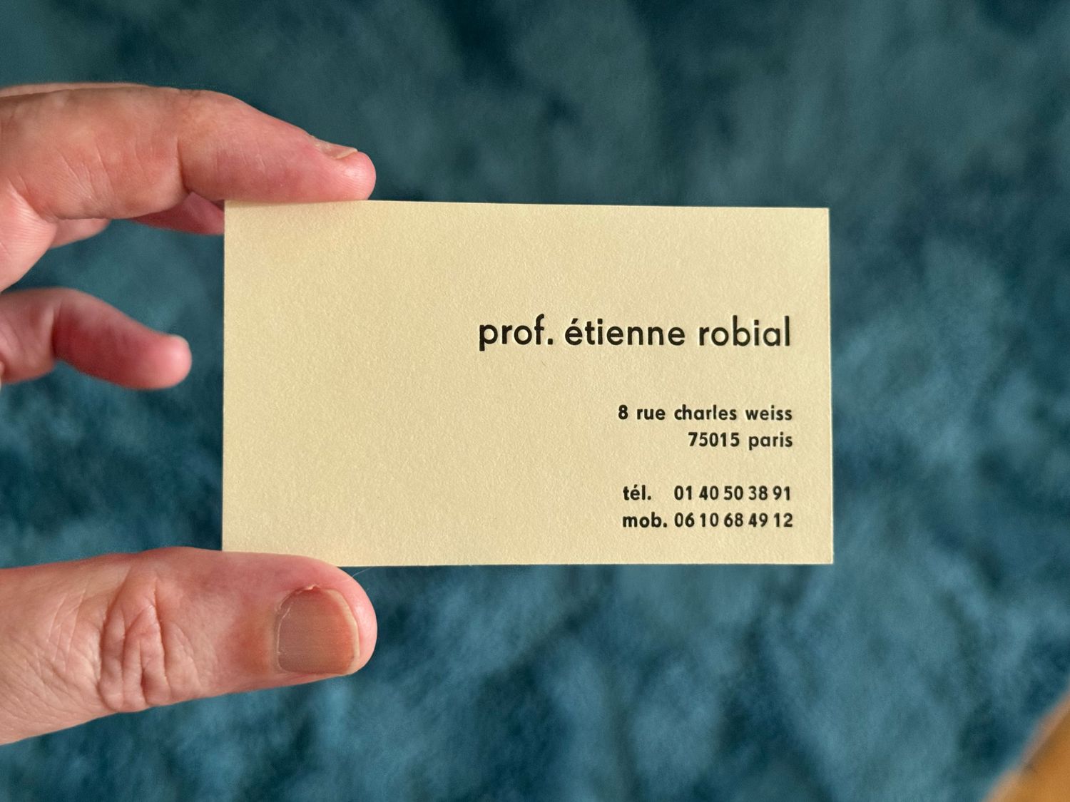 Business card for Peter Saville of Saville Associates Ltd, located at 2nd Floor, 25-31 Ironmonger Row, London EC1V 3QN.