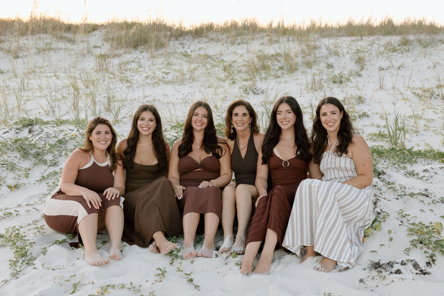 Girls group photo on the beach in Gulf Shores and Orange Beach Alabama.