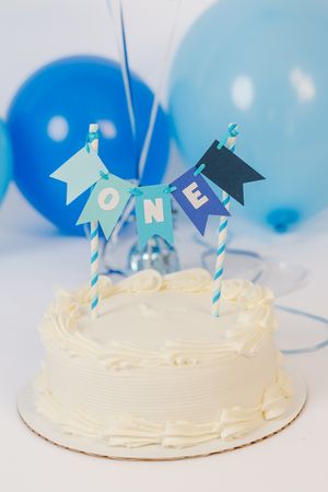 Adorable themed 1st birthday cake smash session in our Ridgefield, CT studio. Custom backdrops to celebrate your baby's big milestone!