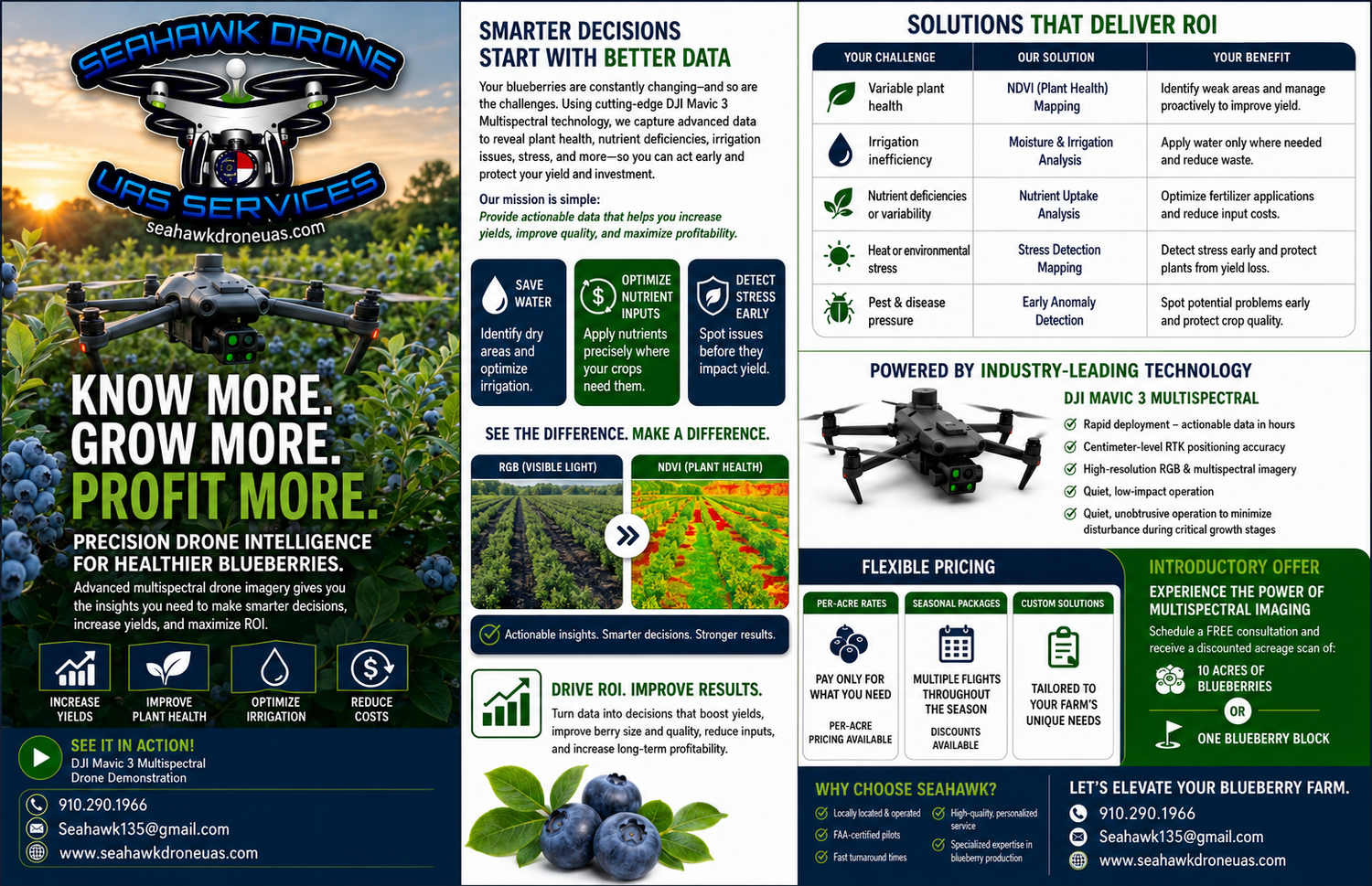 Precision drone intelligence for blueberry farmers.