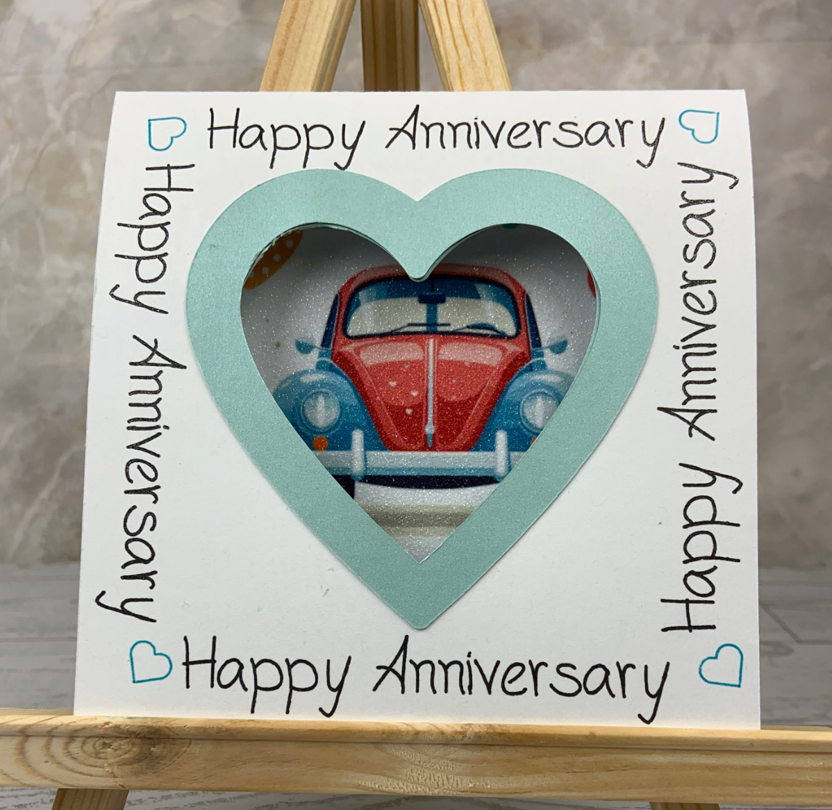 Anniversary Card with Peek-through Heart