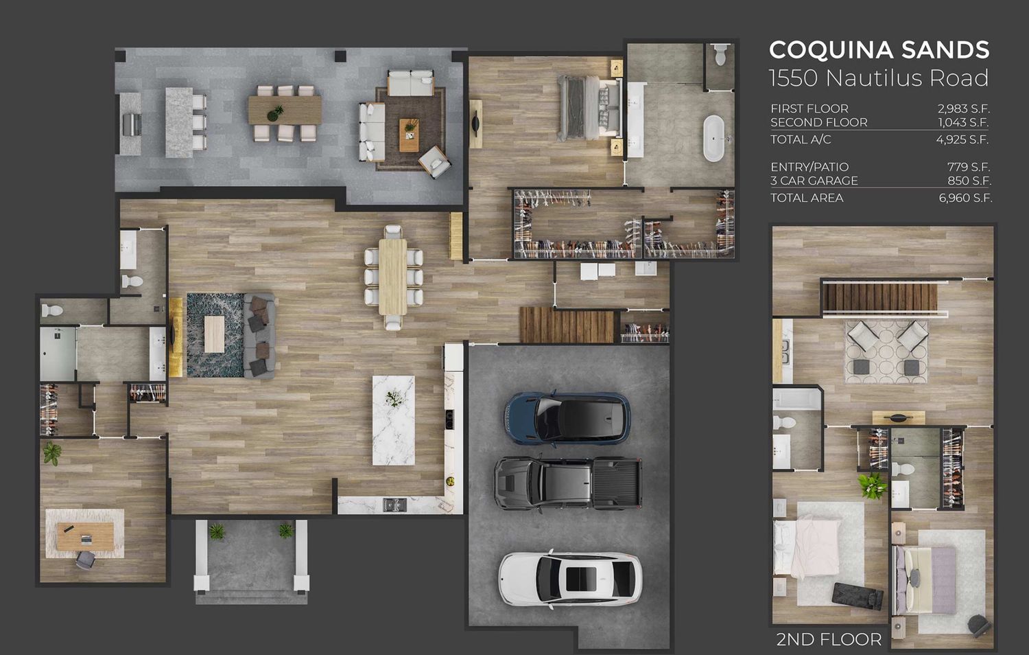 Coquina Sands floor plan diagram for real estate listing