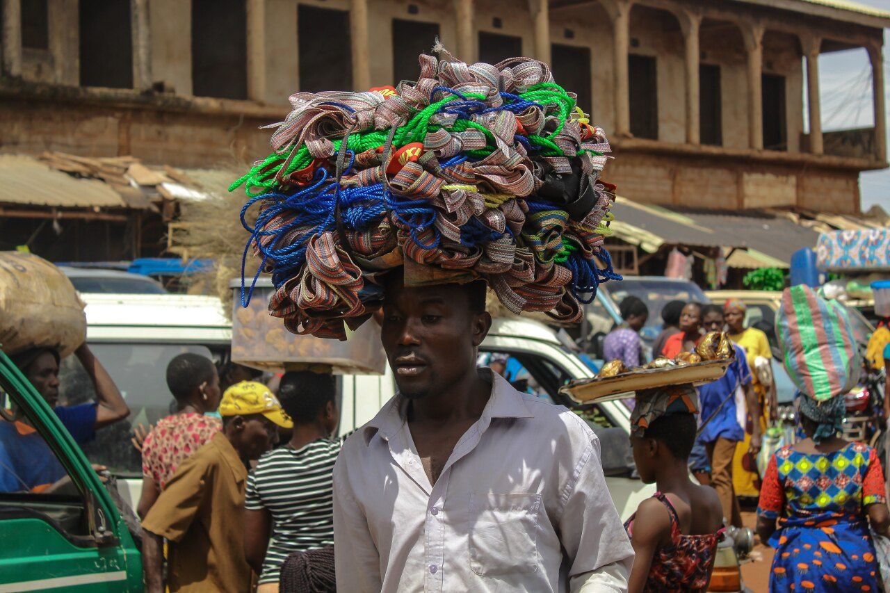 man in the market selling