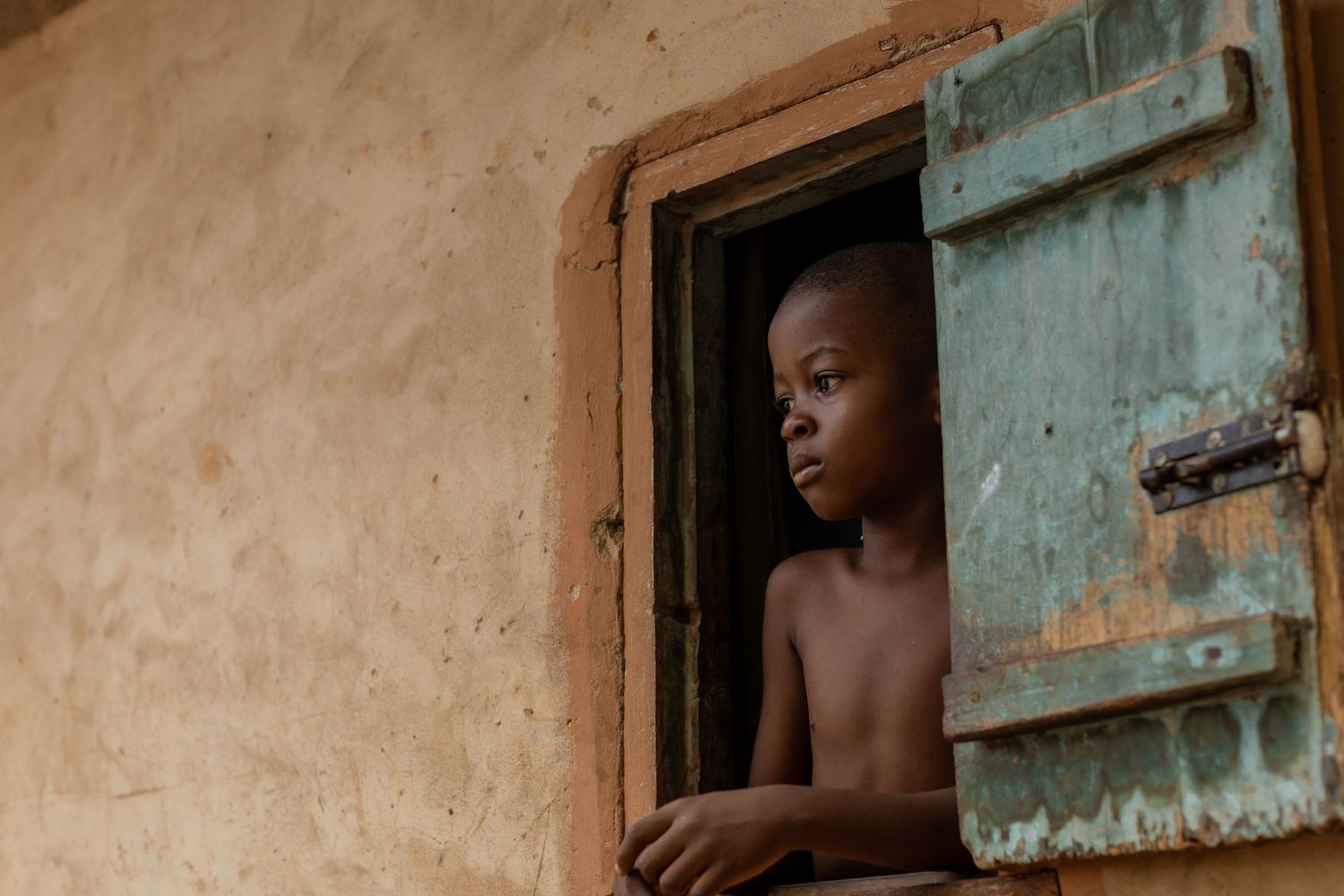 a child at the window