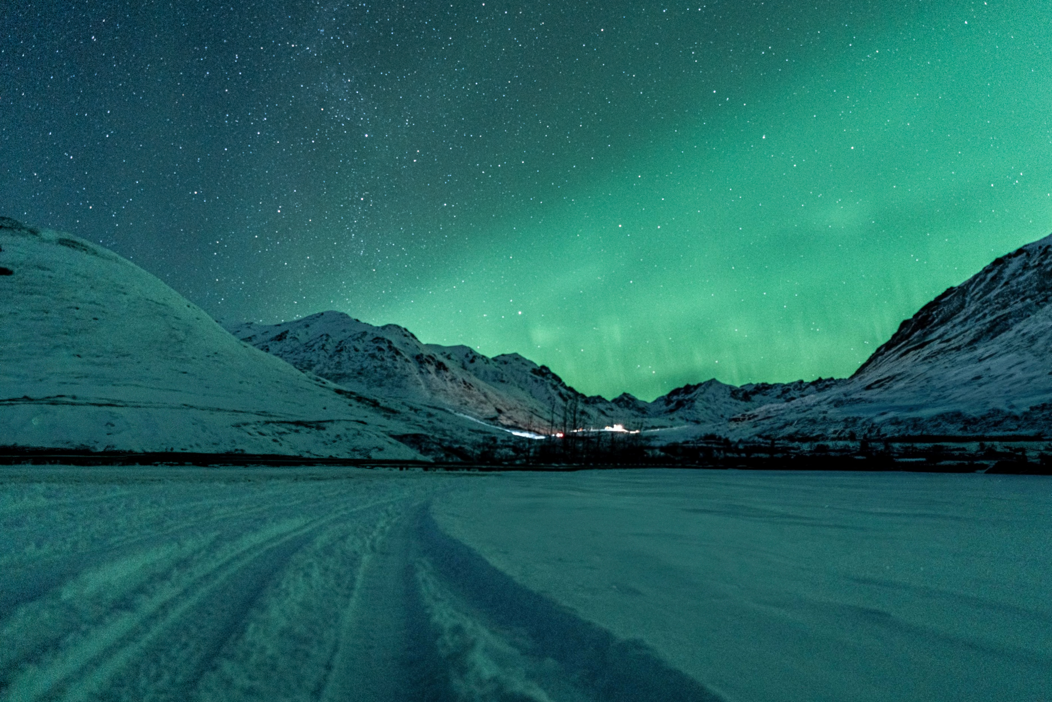 northern lights, hatcher pass